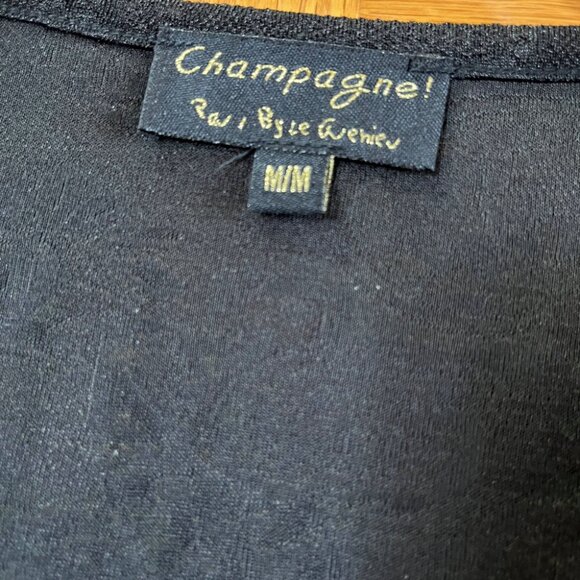 Elegant Black Embellished Short Sleeve Top - Picture 3 of 15